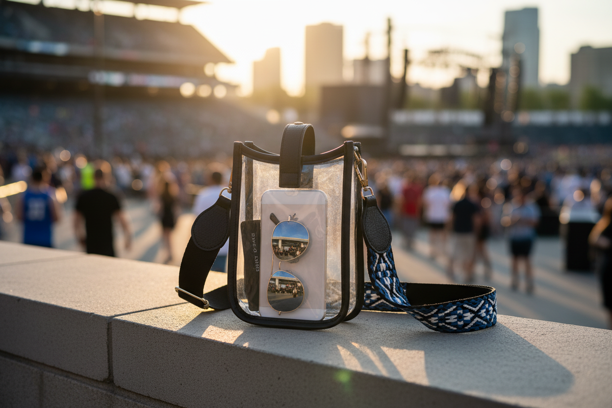 Le Meil Clear Crossbody Bag – Game Day Setting